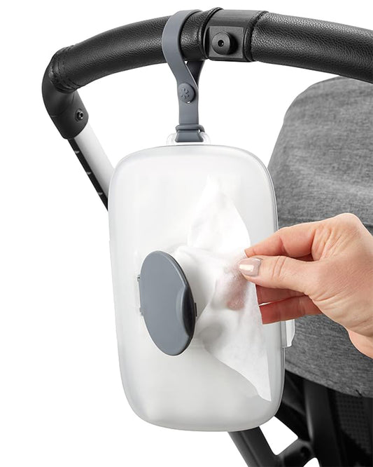 Skip Hop Grab & Go Snug Seal Wipe Case With Silicone Strap For On The Go-Grey