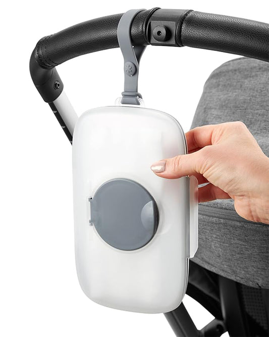 Skip Hop Grab & Go Snug Seal Wipe Case With Silicone Strap For On The Go-Grey