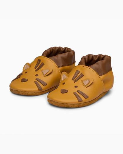 Elves Brown Anti-Skid Slip On Shoes For Infants