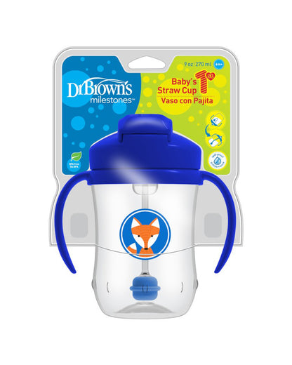 Dr. Brown's Baby's First Straw Cup-With Handles-Assorted Color