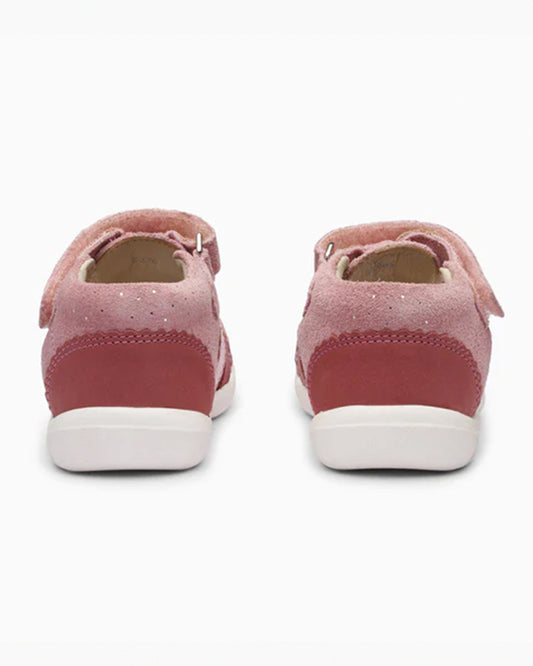 Elves Pink Glitter Crisscross Velcro Sandals For Infants