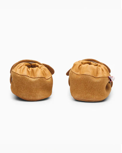 Elves Brown Teddy Bear Anti-Skid Slip On Shoes For Infants