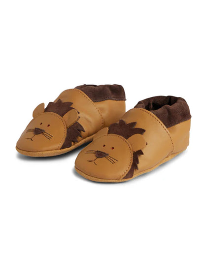 Elves Brown Tiger Anti-Skid Slip On Shoes For Infants