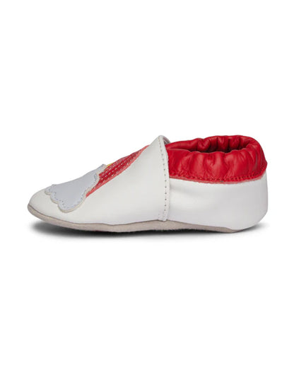 Elves White & Red Rainbow Anti-Skid Slip On Shoes For Infants