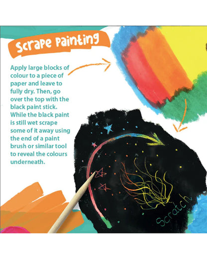 Paint Pop Classic Quick Dry Paint Sticks-Pack Of 6-Non-Toxic & Mess Free-Art & Craft Kit-18M+