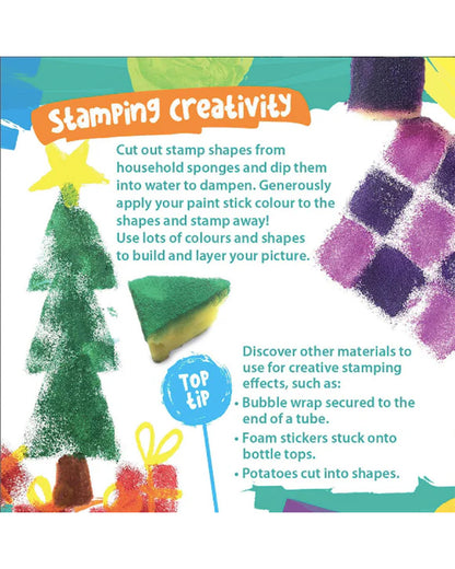 Paint Pop Classic Quick Dry Paint Sticks-Pack Of 6-Non-Toxic & Mess Free-Art & Craft Kit-18M+