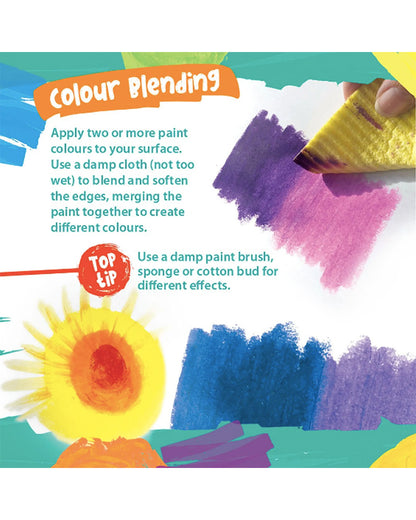 Paint Pop Classic Quick Dry Paint Sticks-Pack Of 6-Non-Toxic & Mess Free-Art & Craft Kit-18M+