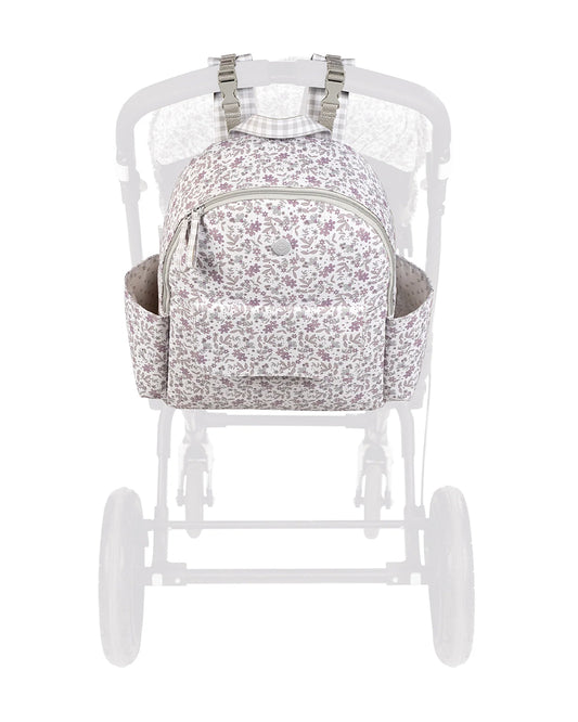 Pasito a Pasito Delia Diaper Backpack-With Changing Mat & Stroller Hooks-Rose Pink