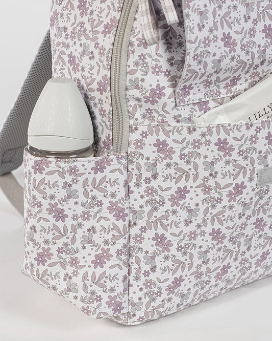 Pasito a Pasito Delia Diaper Backpack-With Changing Mat & Stroller Hooks-Rose Pink