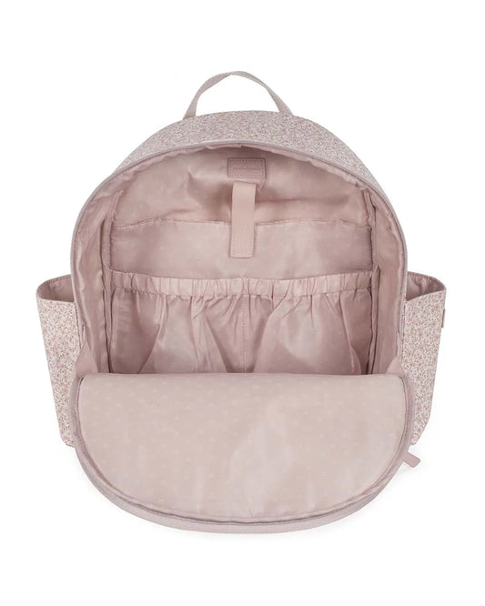 Pasito a Pasito Flower Mellow Diaper Backpack-With Changing Mat & Stroller Hooks-Rose Pink