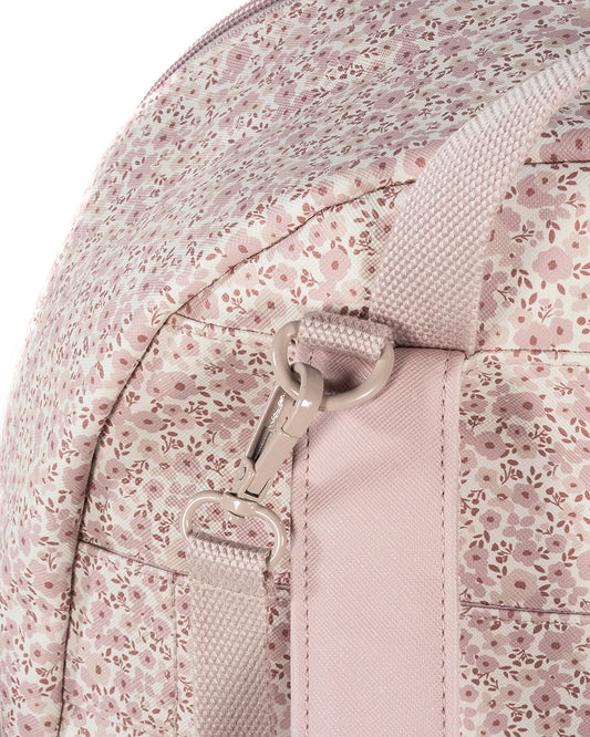 Pasito a Pasito Flower Mellow Diaper Backpack-With Changing Mat & Stroller Hooks-Rose Pink