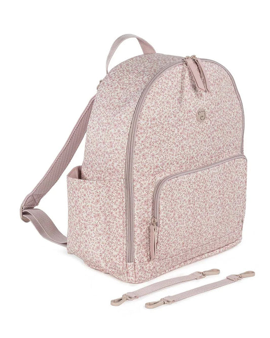 Pasito a Pasito Flower Mellow Diaper Backpack-With Changing Mat & Stroller Hooks-Rose Pink