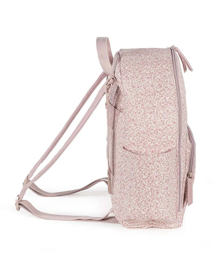 Pasito a Pasito Flower Mellow Diaper Backpack-With Changing Mat & Stroller Hooks-Rose Pink