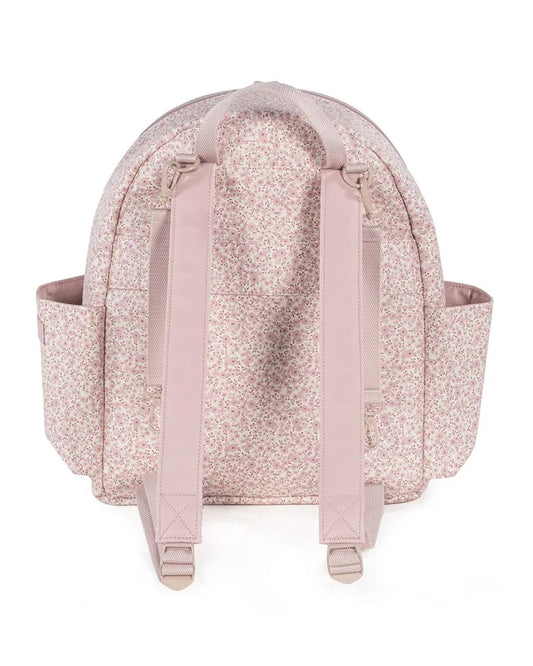 Pasito a Pasito Flower Mellow Diaper Backpack-With Changing Mat & Stroller Hooks-Rose Pink