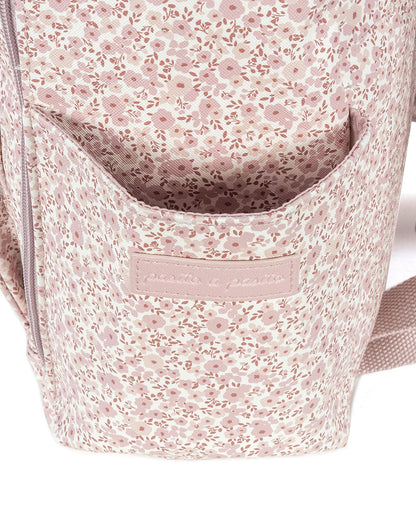 Pasito a Pasito Flower Mellow Diaper Backpack-With Changing Mat & Stroller Hooks-Rose Pink