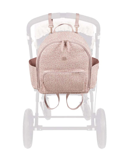 Pasito a Pasito Flower Mellow Diaper Backpack-With Changing Mat & Stroller Hooks-Rose Pink