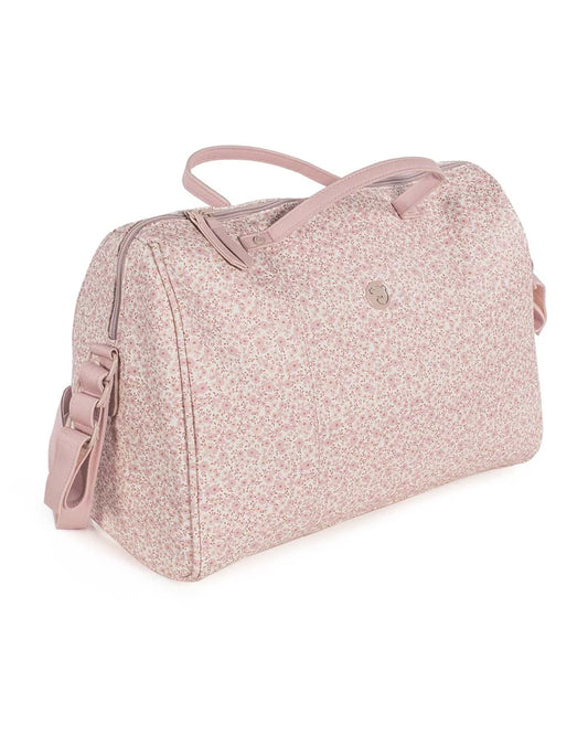 Pasito a Pasito Flower Mellow Diaper Bag-With Changing Mat & Stroller Hooks-Rose Pink