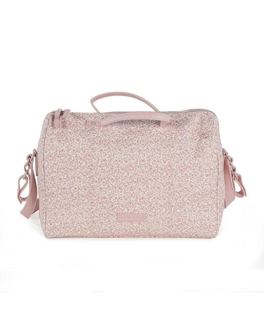 Pasito a Pasito Flower Mellow Diaper Bag-With Changing Mat & Stroller Hooks-Rose Pink