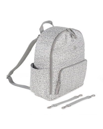 Pasito a Pasito Flower Mellow Diaper Backpack-With Changing Mat & Stroller Hooks-Grey