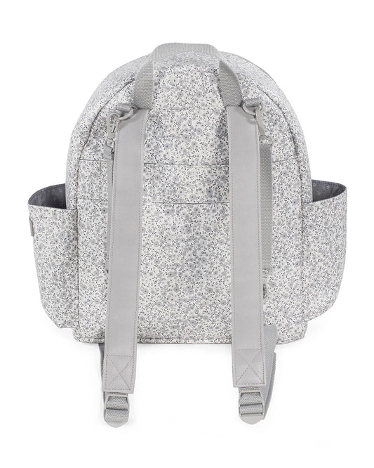 Pasito a Pasito Flower Mellow Diaper Backpack-With Changing Mat & Stroller Hooks-Grey