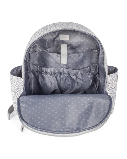 Pasito a Pasito Flower Mellow Diaper Backpack-With Changing Mat & Stroller Hooks-Grey