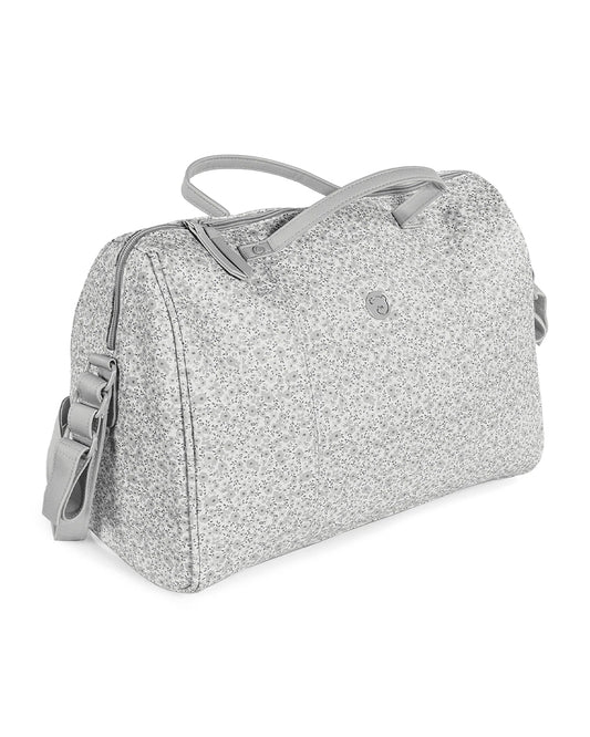 Pasito a Pasito Flower Mellow Diaper Bag-With Changing Mat & Stroller Hooks-Grey