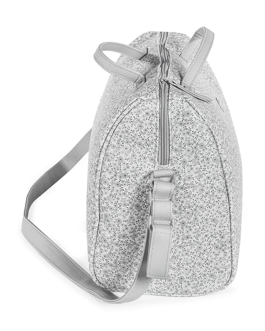 Pasito a Pasito Flower Mellow Diaper Bag-With Changing Mat & Stroller Hooks-Grey