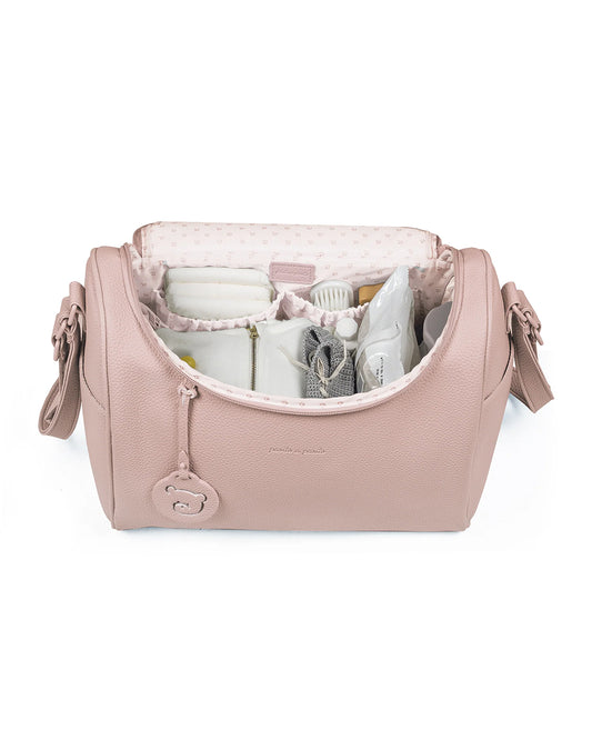 Pasito a Pasito Yummi Diaper Bag-With Changing Mat & Stroller Hooks-Rose Pink