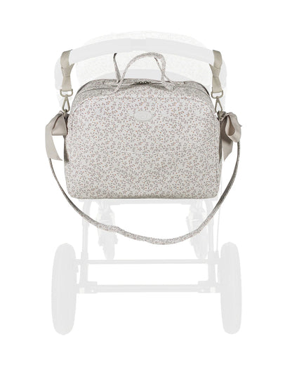 Pasito a Pasito Berries Diaper Bag-With Changing Mat & Stroller Hooks-Grey