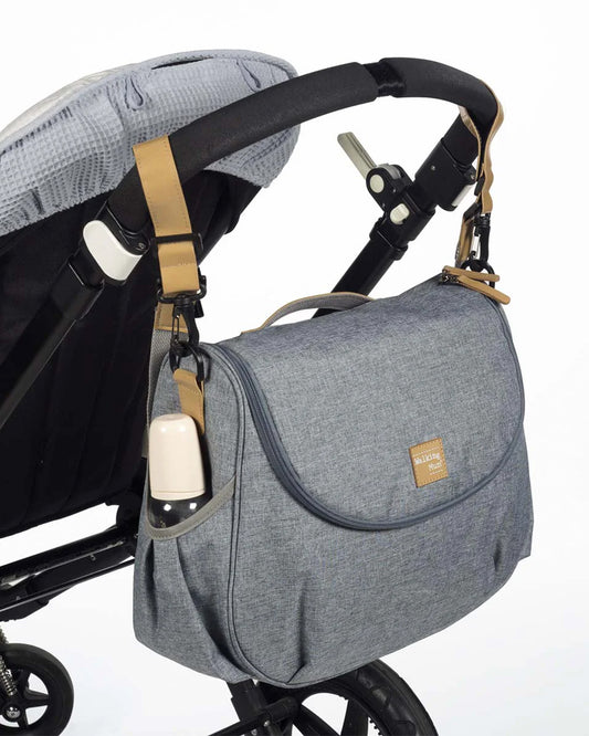 Walking Mum Baby Nature Diaper Changing Bag-With Stroller Hooks & Insulated Bottle Pockets-Ocean