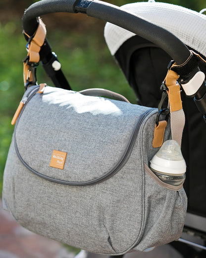 Walking Mum Baby Nature Diaper Changing Bag-With Stroller Hooks & Insulated Bottle Pockets-Ocean