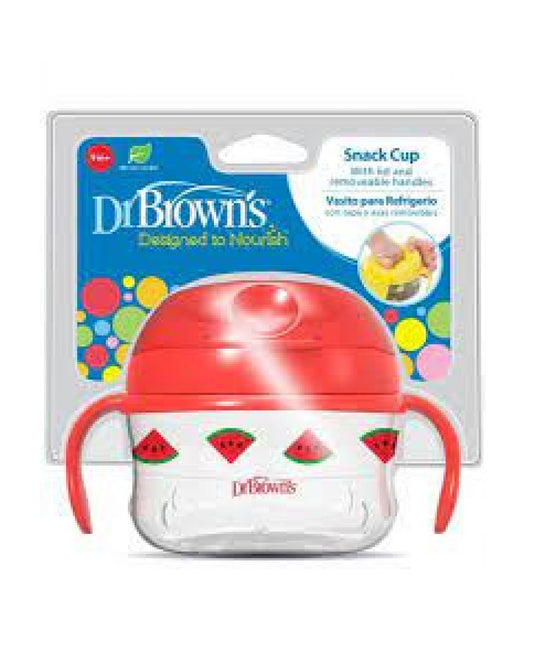 Dr. Brown's Snack Cup-Removable Handles-Red-For Feeding Infants