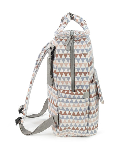 Walking Mum Diaper Changing Bag-Backpack-With Stroller Straps & Insulated Bottle Pockets-Oliver Multicolor