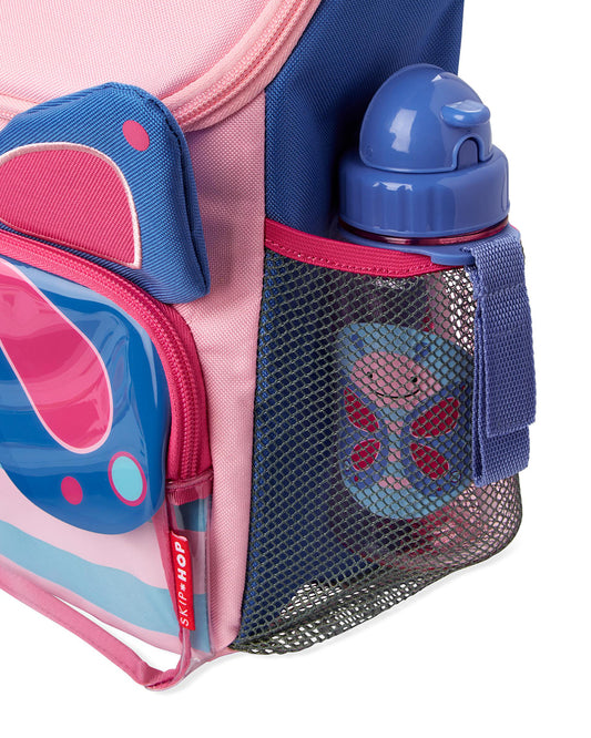 Skip Hop Zoo Big Kid Backpack-Butterfly-With Mesh Bottle Pocket & Adjustable Padded Shoulder Straps