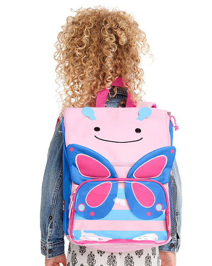 Skip Hop Zoo Big Kid Backpack-Butterfly-With Mesh Bottle Pocket & Adjustable Padded Shoulder Straps