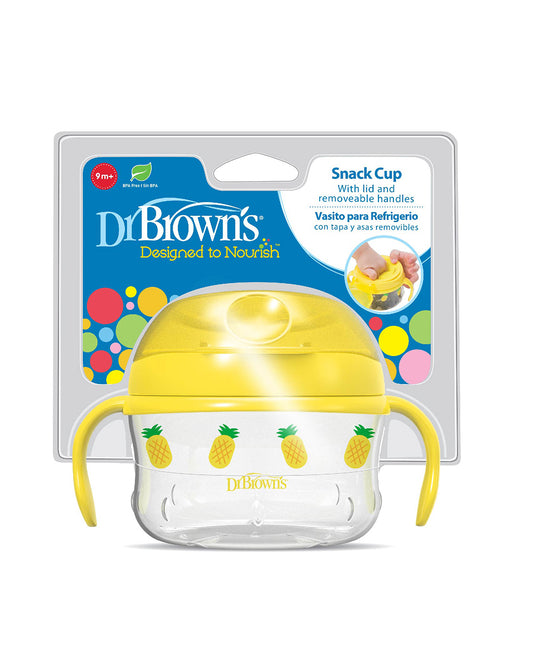 Dr. Brown's Snack Cup-Removable Handles-Yellow-For Feeding Infants