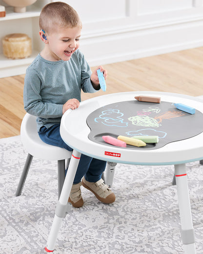 Skip Hop Silver Lining Cloud 3 Stage Activity Center-Musical Light-Up Piano With 3 Modes-360 Degree Rotating Seat-Learning & Educational Toys-12M+