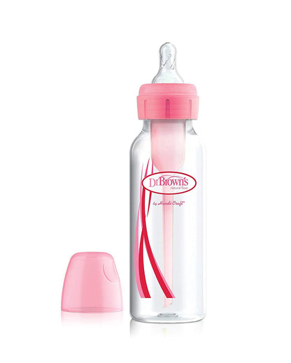 Dr. Brown's Options+ Narrow Neck Feeding Bottle-Anti Colic-250 ml-Pink-0 to 3M