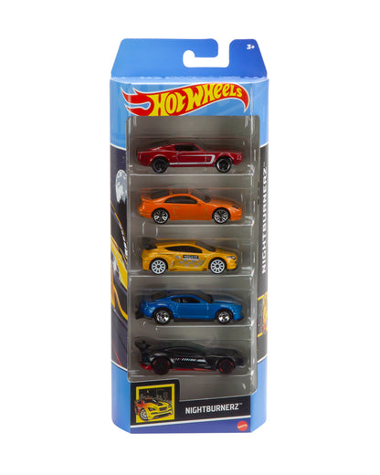 Hot Wheels Diecast Free Wheel Toy-Pack Of 5-Improves Motor Skills-Vehicle Toy-9M+(Colors & Designs May Vary)