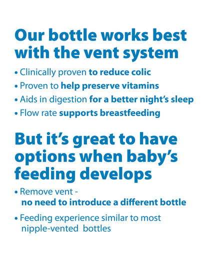 Dr. Brown's Options+ Narrow Neck Feeding Bottle-Anti Colic-250 ml-Blue-0 to 3M