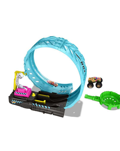 Hot Wheels Monster Trucks Glow-in-the-Dark-Epic Loop Challenge Playset-High-Speed Racing Challenge-Vehicle Toy-9M+