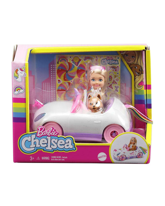 Barbie Chelsea Doll with Car-Promotes Role Play-Doll & Doll Houses-12M+