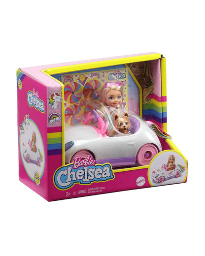 Barbie Chelsea Doll with Car-Promotes Role Play-Doll & Doll Houses-12M+