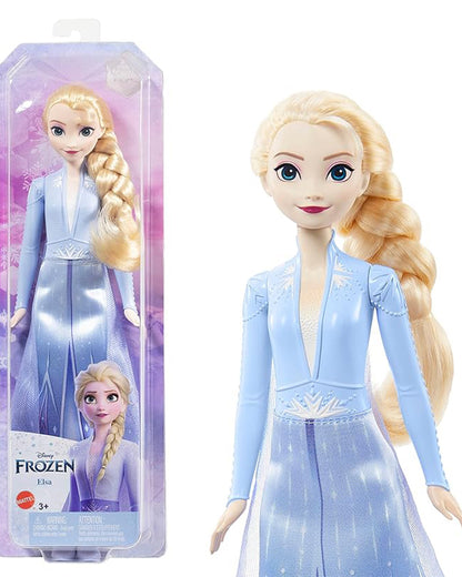 Disney Frozen Elsa Posable Fashion Doll With Signature Clothing And Accessories Inspired From Frozen 2 Movie-Promotes Role Play-Doll & Doll Houses-12M+