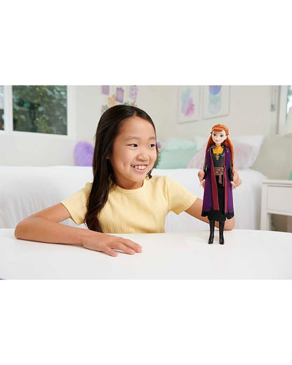 Disney Frozen Anna Posable Fashion Doll With Signature Clothing And Accessories Inspired From Frozen 2 Movie-Promotes Role Play-Doll & Doll Houses-12M+