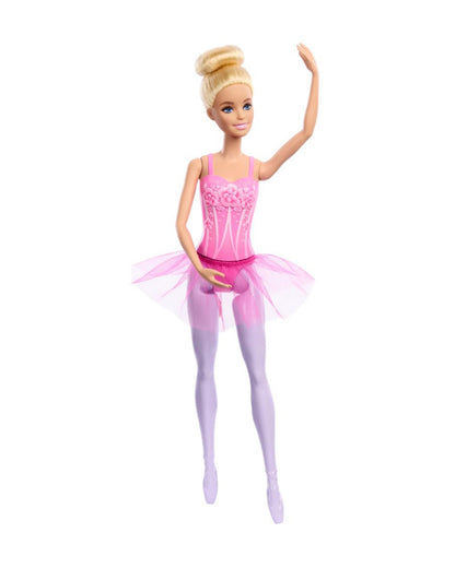 Barbie Ballerina Blonde Doll Wearing Purple Removable Tutu Posed with Ballet Arms-Promotes Role Play-Doll & Doll Houses-12M+