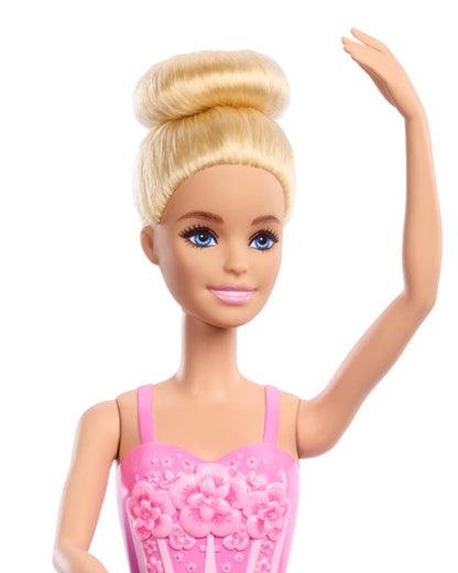 Barbie Ballerina Blonde Doll Wearing Purple Removable Tutu Posed with Ballet Arms-Promotes Role Play-Doll & Doll Houses-12M+