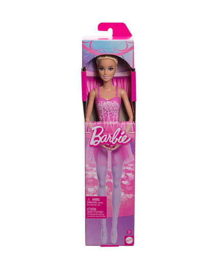 Barbie Ballerina Blonde Doll Wearing Purple Removable Tutu Posed with Ballet Arms-Promotes Role Play-Doll & Doll Houses-12M+