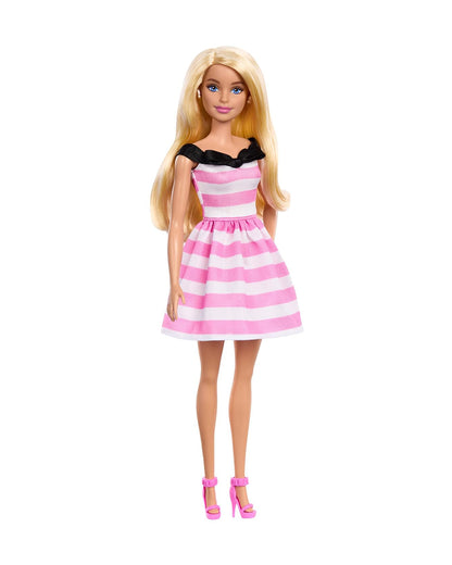 Barbie 65th Anniversary Commemorative Doll with Blonde Hair Pink