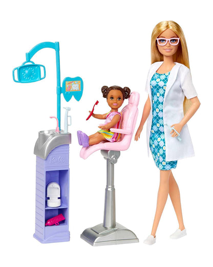 Barbie Careers Dentist Doll and Playset with Accessories-Promotes Role Play-Doll & Doll Houses-12M+
